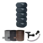 Naziemny dekoracyjny zbiornik na deszczówkę 1000l Gubo zestaw z kranem