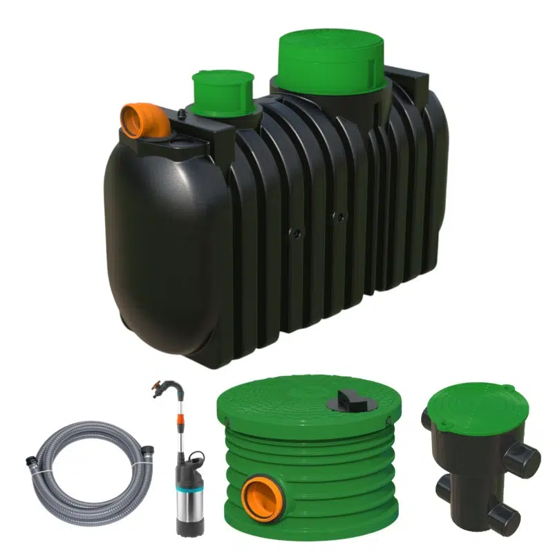 Podziemny zestaw do zbierania deszczówki z pompą 2000l Drop Water