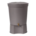 Dekoracyjny zbiornik na deszczówkę Lanzarote 300l kolor grafitowy z podstawką i kranikiem