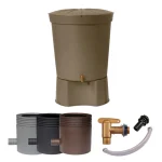 Zbiornik na deszczówkę Siena 300l zestaw z kranikiem i zbieraczem