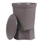 Ozdobny zbiornik na deszczówkę Lanzarote 300l kolor grafitowy z podstawką i kranikiem