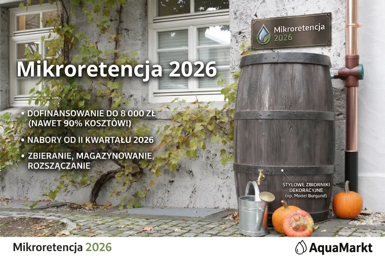 Dofinansowanie do zbiorników na deszczówkę Mikroretencja 2026 Moja Woda